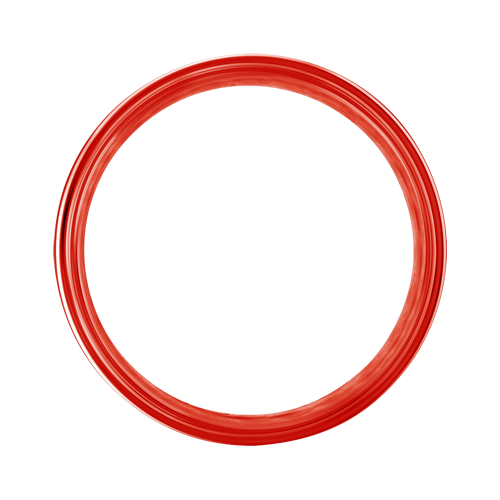 Omega Hoop - 50 Spoke - 21" x 3" - Gloss Red
