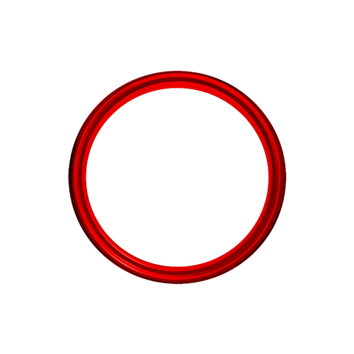 Omega Hoop - 60 Spoke - 16" x 3.5" - Candy Apple Red
