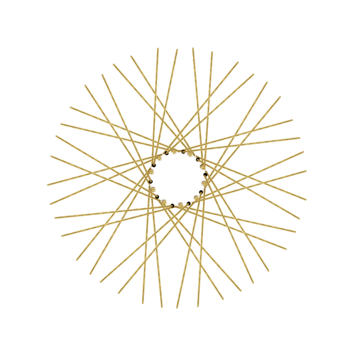 40 Diamond Spokes - 21" - Brass