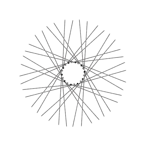 40 Diamond Spokes - 21" - Chrome