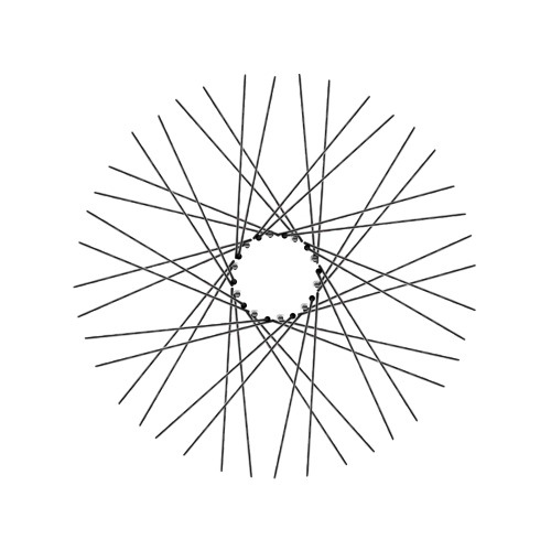 40 Diamond Spokes - 21" - Gloss Black