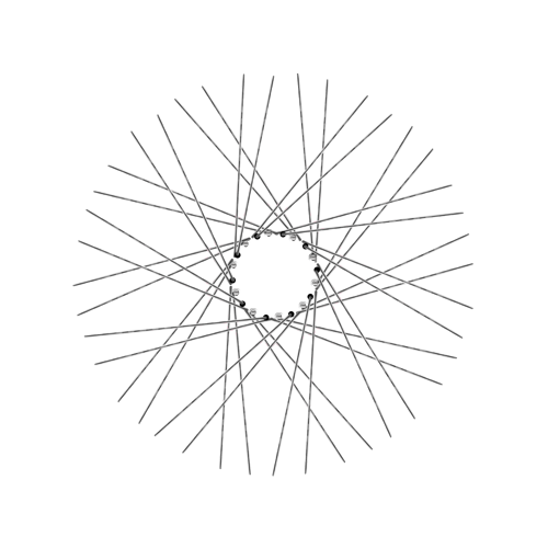 40 Diamond Spokes - 21" - Polish