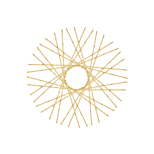 40 New Diamond Spokes - 18" - Brass