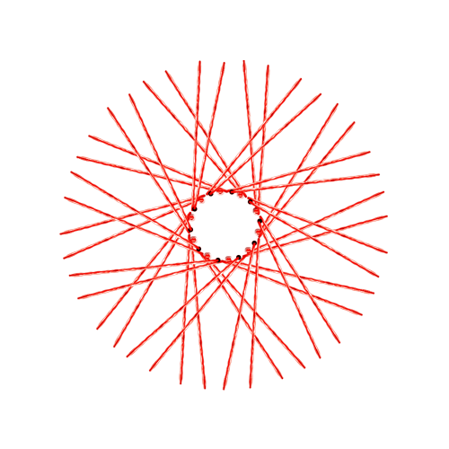 40 New Diamond Spokes - 21" - Gloss Red