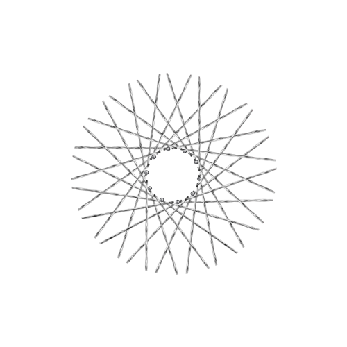 40 Twisted Spokes - 16" - Chrome