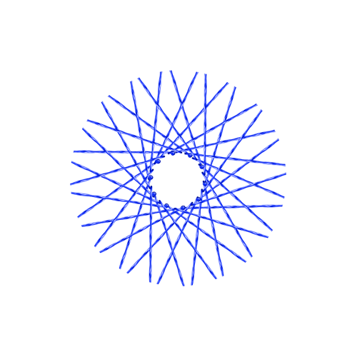 40 Twisted Spokes - 17" - Lolly Pop Blue