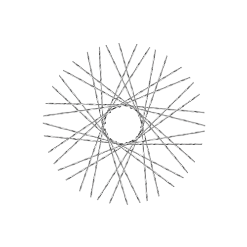 40 Twisted Spokes - 18" - Chrome