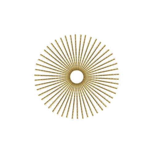 50 Diamond Spokes - 17" - Brass