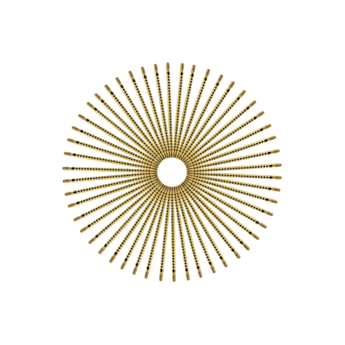 50 Jewel Spokes - 21" - Brass