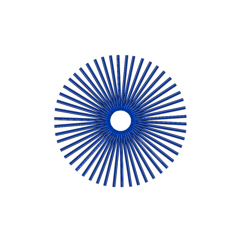 50 Smooth Spokes - 16" - Lolly Pop Blue