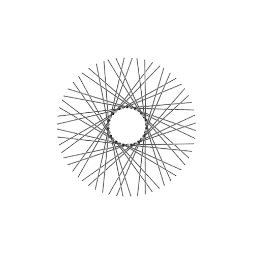 60 Diamond Spokes - 16" - Chrome
