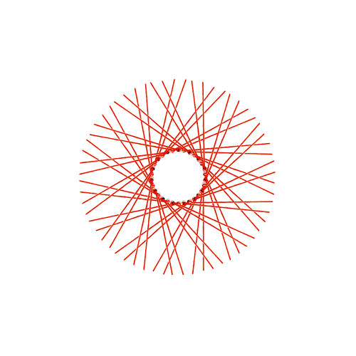 60 Diamond Spokes - 17" - Gloss Red
