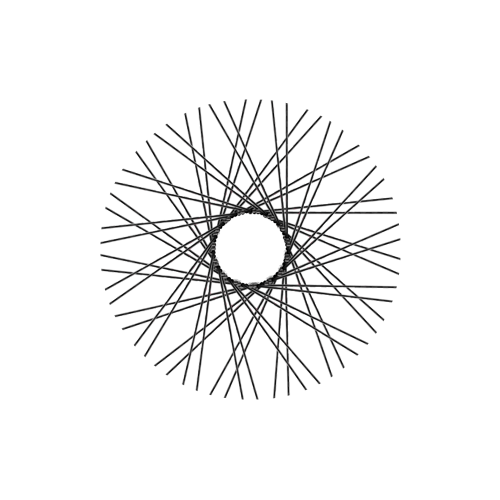 60 Diamond Spokes - 18" - Gloss Black
