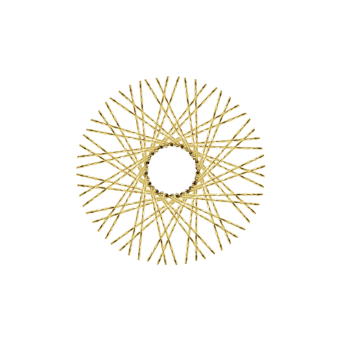 60 New Diamond Spokes - 17" - Brass