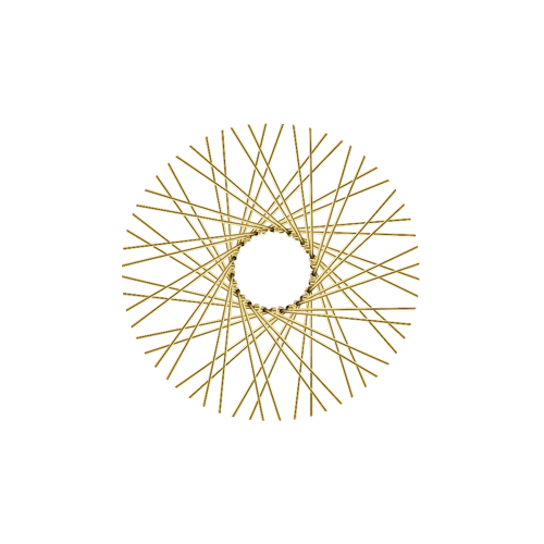 60 Smooth Spokes - 16" - Brass