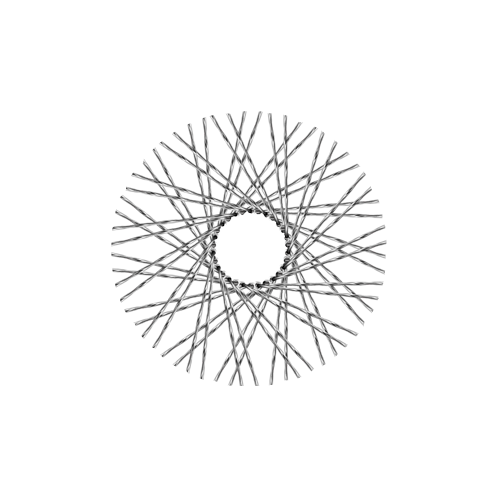 60 Twisted Spokes - 17" - Chrome