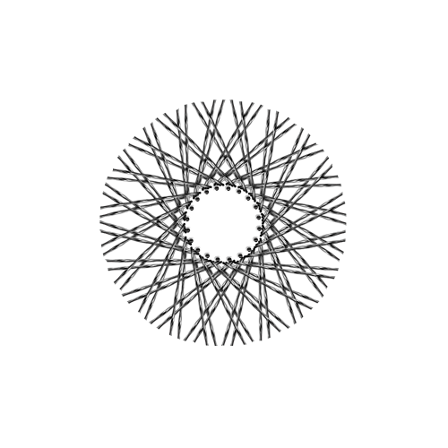 80 Twisted Spokes - 17" - Gloss Black