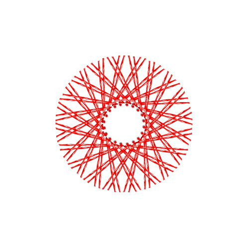 80 Twisted Spokes - 17" - Gloss Red