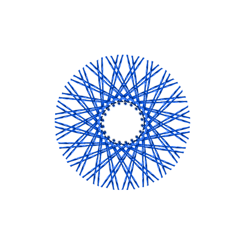 80 Twisted Spokes - 17" - Lolly Pop Blue