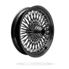 16x3.5 Front Or Rear 50-Spoke Pre-Staged Custom Motorcycle Wheel (Steel, BCBB)