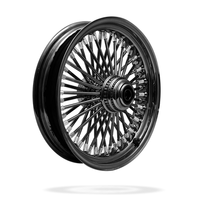 16x3.5 Front Or Rear 50-Spoke Pre-Staged Custom Motorcycle Wheel (Steel, BCBB)