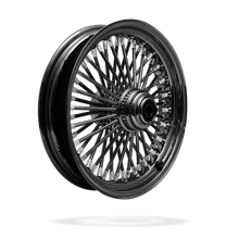 Load image into Gallery viewer, 16x3.5 Front Or Rear 50-Spoke Pre-Staged Custom Motorcycle Wheel (Steel, BCBB)