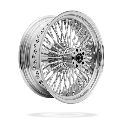 17x6 Rear 50-Spoke Pre-Staged Custom Motorcycle Wheel (Steel, CCCC)