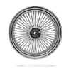 17x6 Rear 50-Spoke Pre-Staged Custom Motorcycle Wheel (Steel, CCCC)
