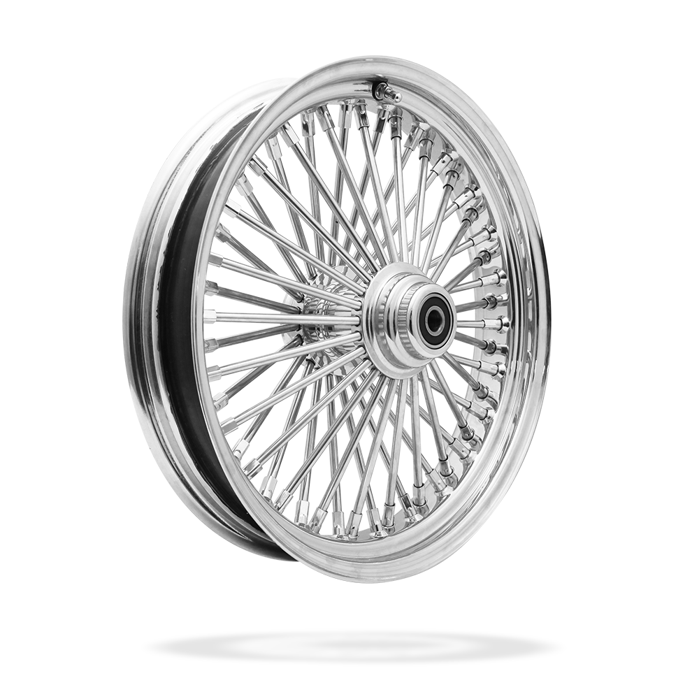 18x5.5 Rear 50-Spoke Pre-Made Custom Motorcycle Wheel (Steel, CCCC)