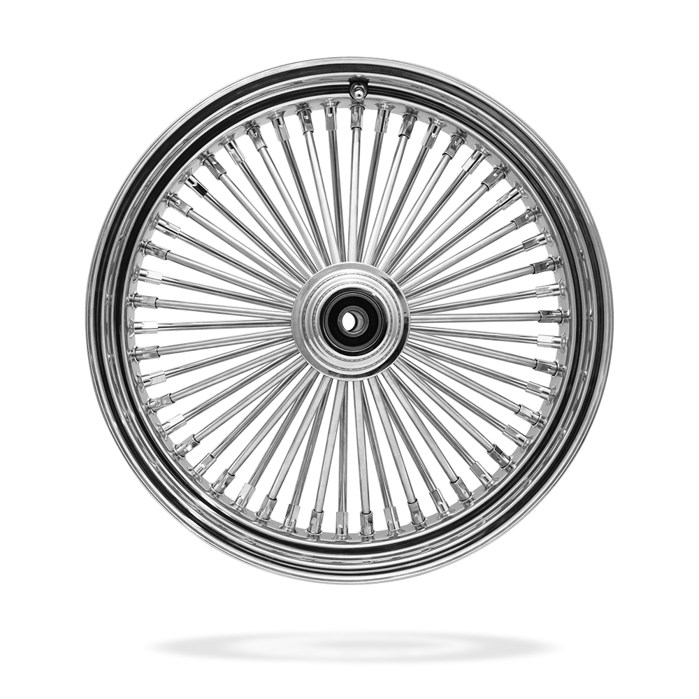 18x5.5 Rear 50-Spoke Pre-Made Custom Motorcycle Wheel (Steel, CCCC)
