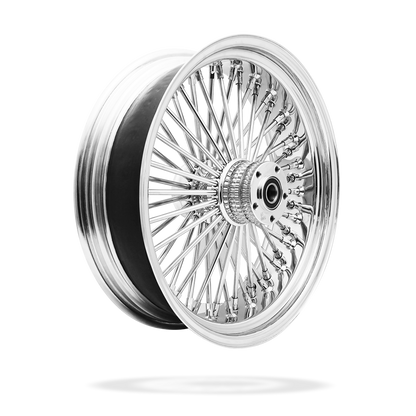 18x5.5 Rear 50-Spoke Pre-Made Custom Motorcycle Wheel (Steel, CCCC)