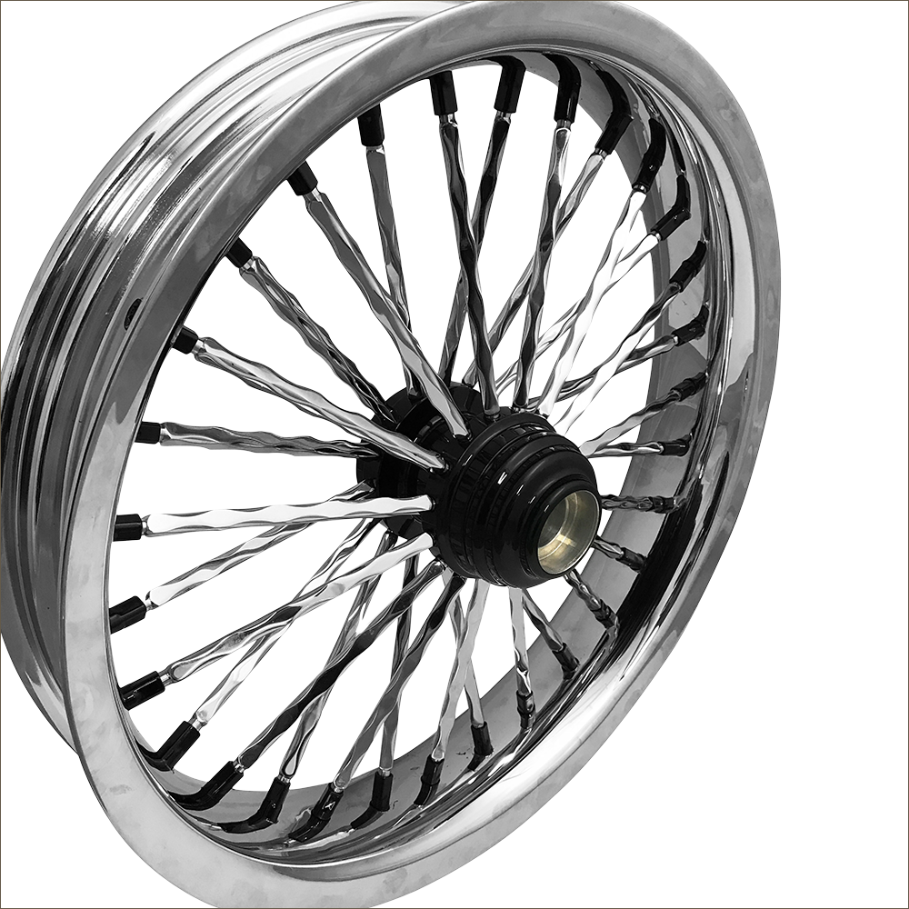 Fat 30-Round-02's" Fat 30-Spoke Motorcycle Wheel