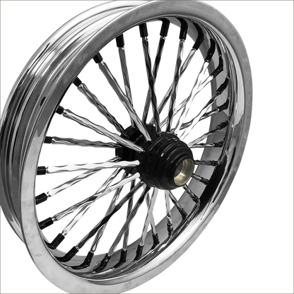 Fat 30-Round-02's" Fat 30-Spoke Motorcycle Wheel