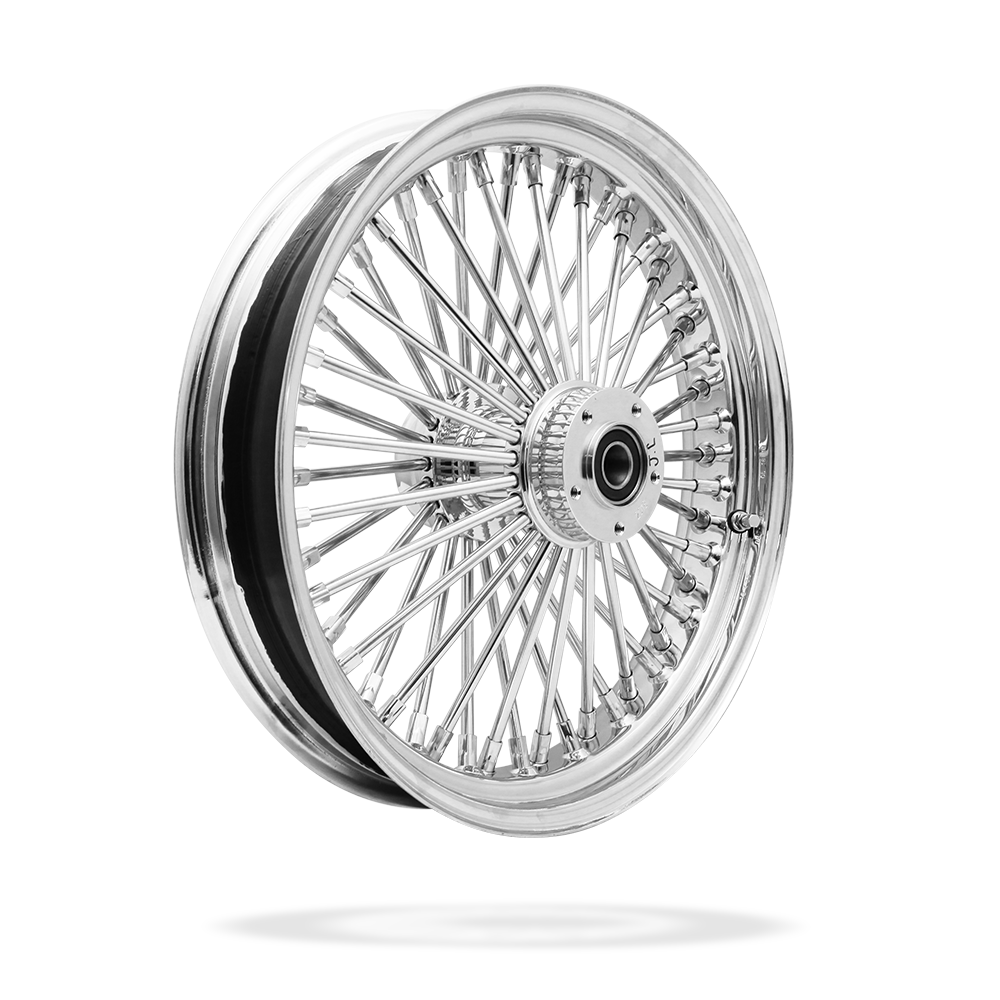18x3.5 Front Or Rear 50-Spoke Pre-Made Custom Motorcycle Wheel (Steel, CCCC)