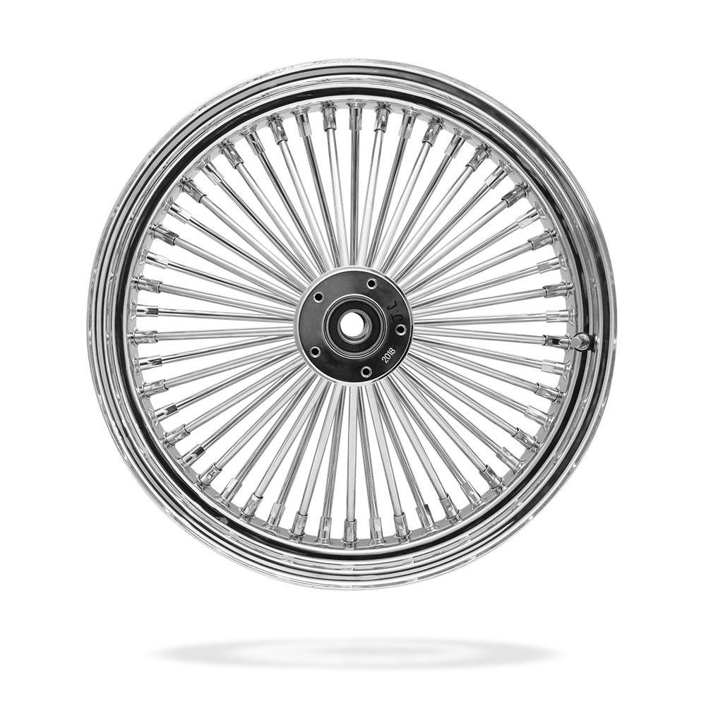 18x3.5 Front Or Rear 50-Spoke Pre-Made Custom Motorcycle Wheel (Steel, CCCC)