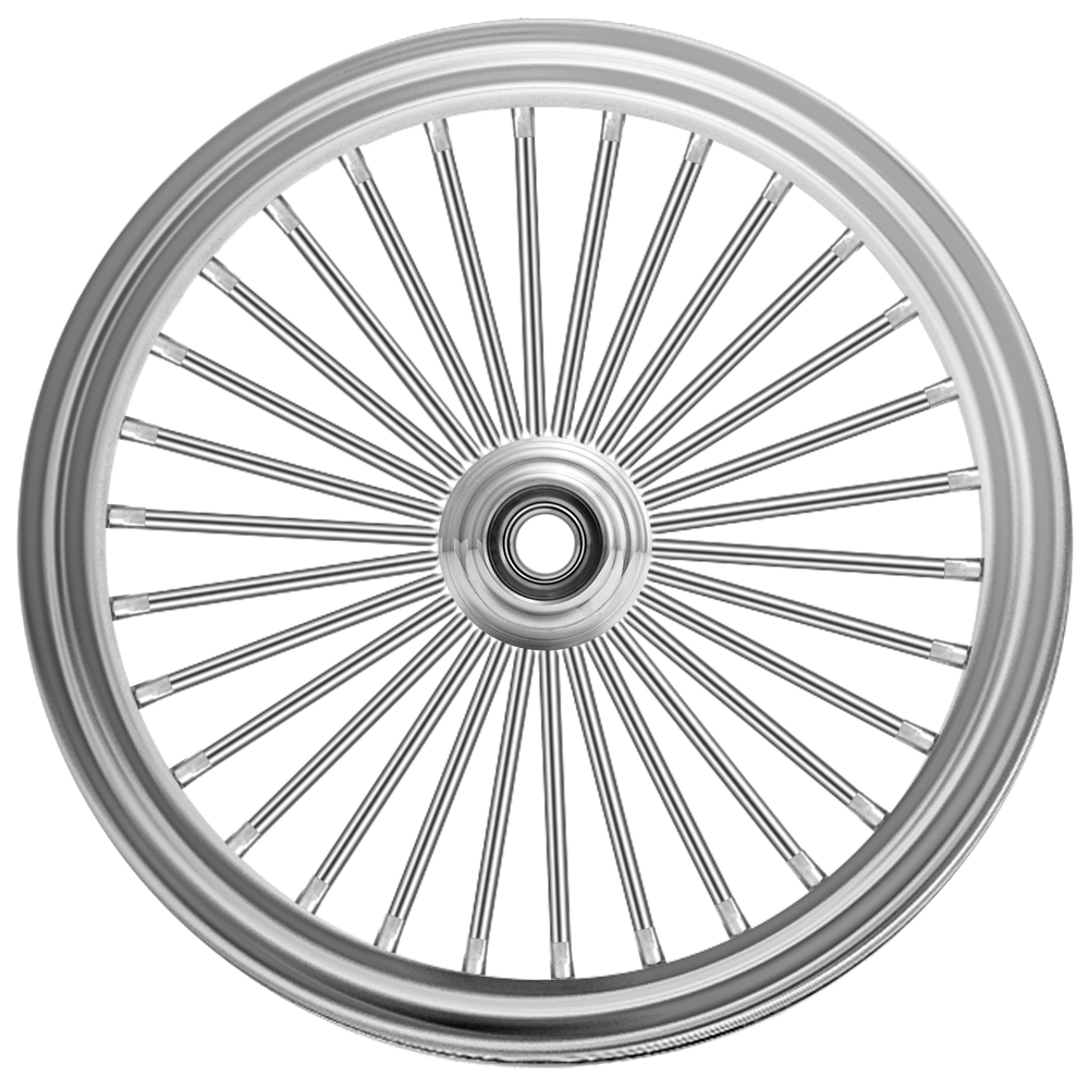 Fat 30-Round-02's" Fat 30-Spoke Motorcycle Wheel