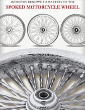 Load image into Gallery viewer, 17x6 Rear 50-Spoke Pre-Staged Custom Motorcycle Wheel (Steel, CCCC)