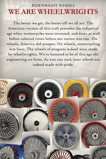 17x6 Rear 50-Spoke Pre-Staged Custom Motorcycle Wheel (Steel, CCCC)