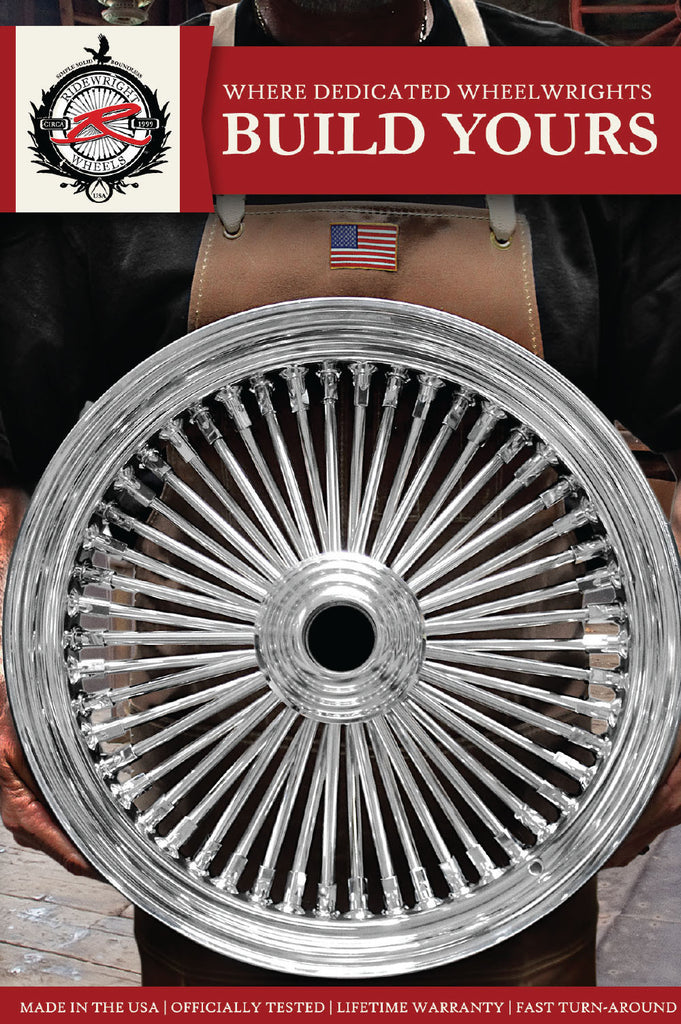 16x5.5 Rear 50-Spoke Pre-Staged Custom Motorcycle Wheel (Steel, CCCC)