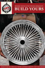 Load image into Gallery viewer, 16x5.5 Rear 50-Spoke Pre-Staged Custom Motorcycle Wheel (Steel, CCCC)