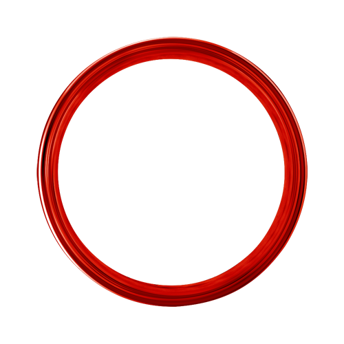 Omega Hoop - 50 Spoke - 21" x 3" - Candy Apple Red