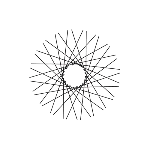 40 Diamond Spokes - 17" - Gloss Black