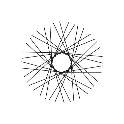 40 Diamond Spokes - 18" - Gloss Black