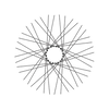 40 Diamond Spokes - 21" - Gloss Black
