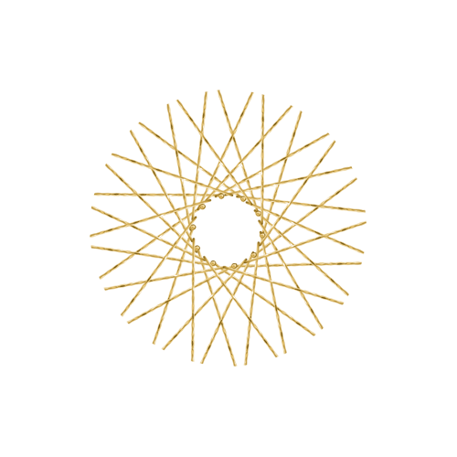 40 New Diamond Spokes - 17" - Brass