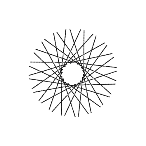40 New Diamond Spokes - 17" - Gloss Black