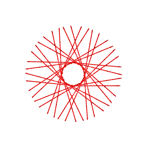 40 New Diamond Spokes - 18" - Candy Apple Red