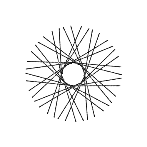 40 New Diamond Spokes - 18" - Gloss Black