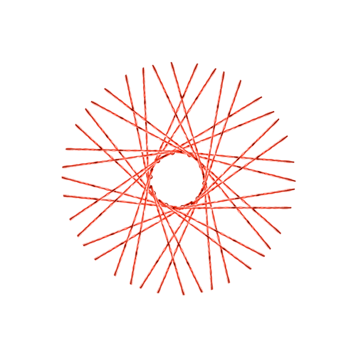 40 New Diamond Spokes - 18" - Gloss Red