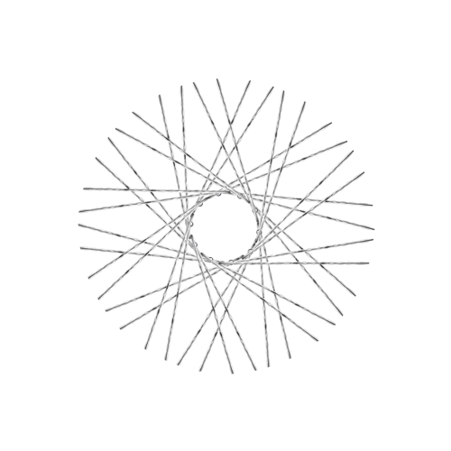 40 New Diamond Spokes - 18" - Polish